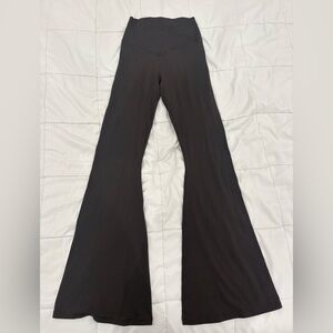 Aerie High Waisted Crossover Flare Pants Brown